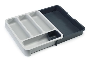 Organizator sertar Joseph Joseph DrawerStore Extensibil Gri inchisGri 29-48 cm - Img 2