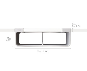 Organizator sub raft Joseph Joseph CupboardStore alb plastic reciclat montare fara unelte - Img 2