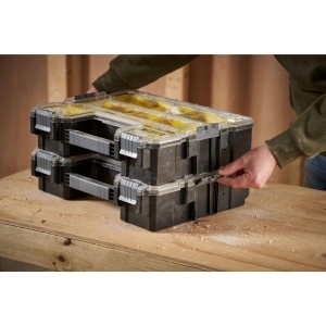 Organizator unelte STANLEY FATMAX 45 x 12 x 36 cm, 10 cutii detasabile, transparent - Img 2