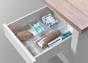 Organizer sertar Metaltex, transparent, 15.5 x 23 x 5.5 cm - Img 5