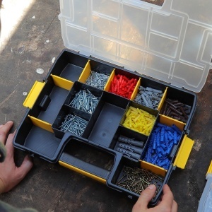 Organizer Stanley SortMaster Junior, 14 compartimente, plastic transparent, 38x7x29 cm - Img 2