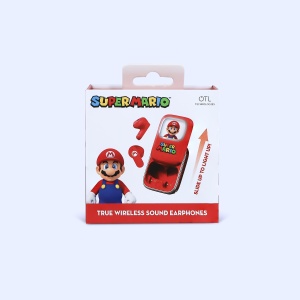 OTL Technologies Casti fara fir Super Mario cu cutie de incarcare glisanta si lumina LED - Img 2