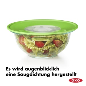 OXO Good Grips Capac din silicon reutilizabil 20cm Verde Transparent - Img 2