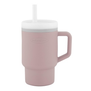 Pahar pentru copii Infantino My 1st Tumbler, 255 ml, cu maner si pai