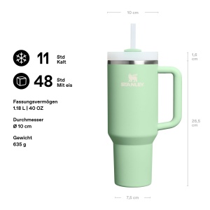 Pahar termic Stanley Quencher H2.0 1.2L Pistachio - Img 2