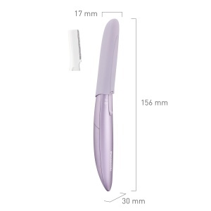 Panasonic ES-WF71 Trimmer facial si pentru sprancene femei cap flexibil otel inoxidabil hipoalergenic mov - Img 7