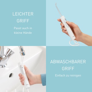 Panasonic EW1614AW503-PACK Family Water Flosser Irigator dentar Fascicul cu ultrasunete Mod copii 10 setari de presiune IPX7 Ortodontie 5 duze Aliment - Img 9