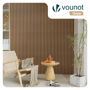 Panou Acustic VOUNOT 2er Set 120x60x2,1 cm, Helle Eiche, Design 3D - Img 2