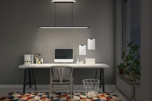 Panou LED birou LEDVANCE Office Line Ellipse 57W 4000K Negru - Img 2