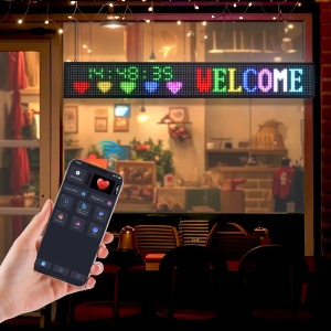 Panou LED Scrolling VEVOR P10, 16x128 Pixeli, Control Bluetooth, IP65 - Img 8