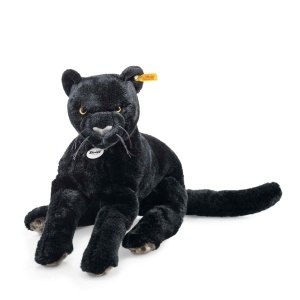 Pantera de Plus Steiff Nero - 40 cm, Moale si Spalabil, Negru