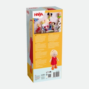 Papusa de carpa HABA Annelie - Papusa moale cu par pentru coafare - Cu haine schimbabile - De la 18 luni - 30 cm - Lavabil - 1302108001 - Img 6