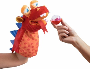 Papusa de mana HABA Allesfresser Monster 39 cm, cu ochi mobili si bila de plastic - Img 7