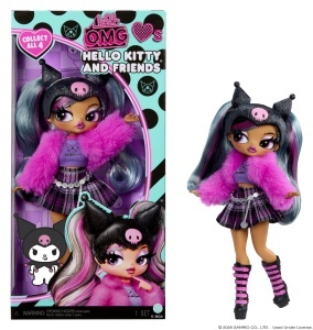 Papusa de Moda L.O.L. Surprise OMG Kuromi - Outfit Detaliat, Corp Mobil, Accesorii