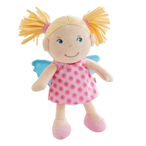 Papusa din material textil HABA Schutzengel Finja 20 cm lavabila pentru bebelusi si copii mici