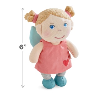 Papusa din Tesatura HABA Schutzengel Lore 15 cm, Ideala pentru Bebei si Copii Mici, Lavabila - Img 3