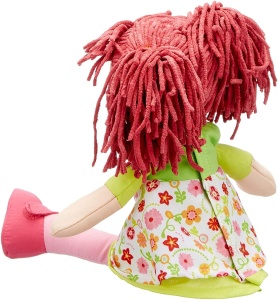 Papusa HABA Liese 30cm cu par rosu haine detasabile lavabila - Img 3