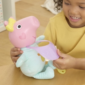 Papusa interactiva Peppa Pig Grunz si Kuschel Evie, 28 cm, cu sunete si accesorii - Img 8