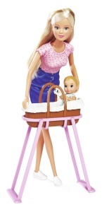 Papusa Simba Steffi Love Baby Time cu 15 Accesorii 2-in-1 Leagan si Cada 3 ani - Img 2