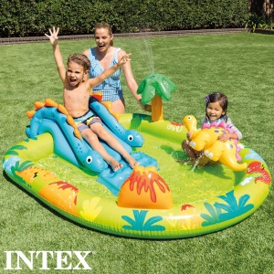 Parc de joaca gonflabil Intex 57166NP Dino, 191 cm, 143 l, multicolor - Img 2