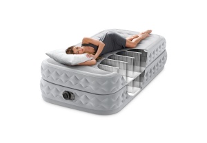 Pat de aer Intex Twin Supreme Air-Flow cu Fiber-Tech RP, Dimensiuni umflate: 99 cm x 191 cm x 51 cm (64488ND) - Img 4