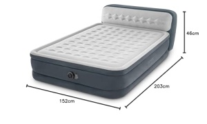 Pat gonflabil Intex 64448ND DuraBeam UltraPlushTablie cu pompa de 220V, Queen, cu constructie interioara Fiber-Tech cu strat dublu - Img 12