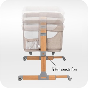 Pat multifunctional Momi SMART Bed 4-in-1 cu saltea reglabil pe inaltime pentru bebelusi - Img 5