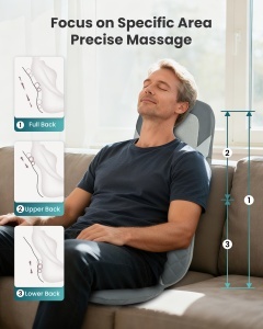 Patura de masaj Snailax cu functia de incalzire, 4D Shiatsu, compacta - Img 2