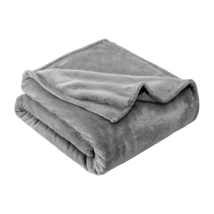 Patura din fleece GRIFEMA 220 x 240 cm, Gri, 100 Microfibra
