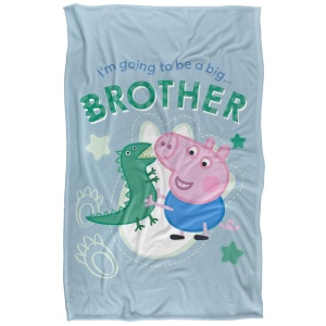 Patura George Pig Big Brother, 91 x 147 cm, poliester, moale si calduroasa