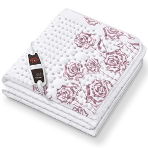 Patura incalzita Beurer UB 75, tampon termic dragalas, 6 niveluri de temperatura si incalzire rapida, top din bumbac moale, 150 x 80 cm, oprire automata, spalabil la masina