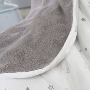 Patura pentru bebelusi roba Sternenzauber 80x80 cm din bumbac moale ideala pentru carucior si joaca - Img 6