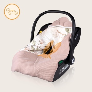 Patura pentru copii Lionelo TRAVEL, 90x90 cm, 100 bumbac, design modern - Img 4