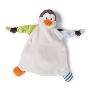 Paturica pentru bebelusi NICI Pinguin 25x25 cm, din plus, pentru nou-nascuti