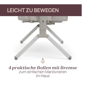 Patut co-sleeping Chicco Next2Me Armonia alb 11 niveluri de inaltime 4 roti - Img 6