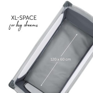 Patut de calatorie hauck Sleep N Play Go Plus, 15 kg, cu roti, pliabil, culoare Stone - Img 7