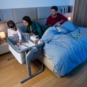 Patut pentru bebelusi Chicco Next2Me Magic Evo, cu functie de balansare, 11 inaltimi, bej - Img 7