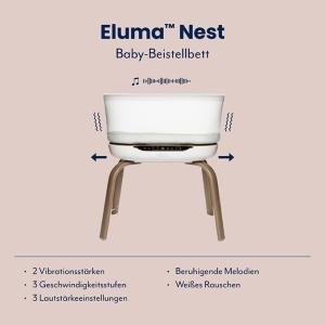 Patut pentru bebelusi Graco Eluma Nest cu tehnologie de detectare a plansului, alb - Img 2