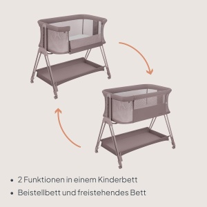 Patut pentru copii Lionelo Luna, 2in1, cu roti si inaltime ajustabila, max 9 kg - Img 6