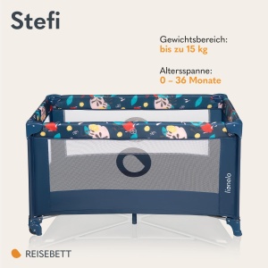 Patut pentru copii Lionelo Stefi, design elegant, 120x60 cm, sigur si portabil - Img 2
