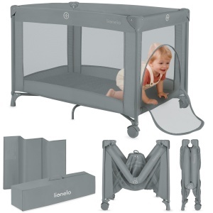 Patut pliabil Lionelo Amelie, 100,5 x 70,5 x 69 cm, 7 kg, cu saltea