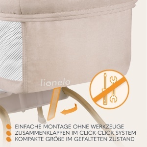 Patut pliabil Lionelo Malin Evo cu saltea, 7 kg, multifunctional - Img 5