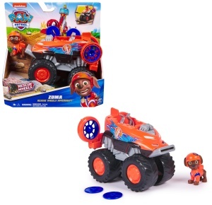 PAW Patrol Rescue Wheels Monstertruck Zuma Portocaliu cu Figurina si Lansator