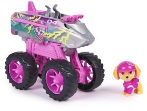 PAW Patrol Rescue Wheels Skye Monstertruck Jet-Modus cu Figurina pentru Copii 3