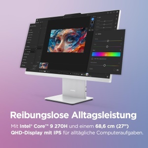 PC All-In-One Lenovo IdeaCentre Display QHD 27 Intel Core i9 32GB RAM 1TB SSD Culoare Gri - Img 5
