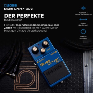Pedala de efect BOSS BD-2 Blues Driver Overdrive cald, simulari amplificator cu tuburi - Img 2