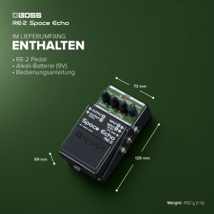 Pedala de efect BOSS RE-2 Space Echo, Tape Echo, Stereo, Compacta - Img 6