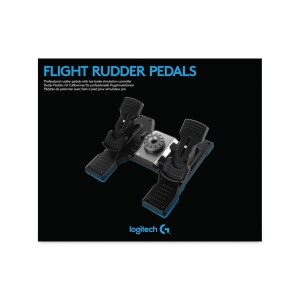 Pedale de zbor Logitech G Saitek Pro Flight, cu frana de deget, USB, negru - Img 5
