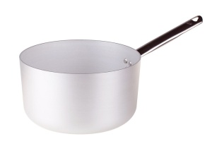 Pentole Agnelli Linea Alluminio Professionale ALMA10526 Tigai din aluminiu, Professional, 3 mm, Oala inalta cu maner, 8 L, Otel inoxidabil, Argintiu, 26 cm
