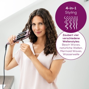 Perie Beurer HT 65 wave, pentru coafarea a 4 stiluri diferite de valuri, temperaturi de la 160-210degC pentru fiecare tip de par, acoperire ceramica-keratina pentru protejarea parului, oprire automata - Img 2